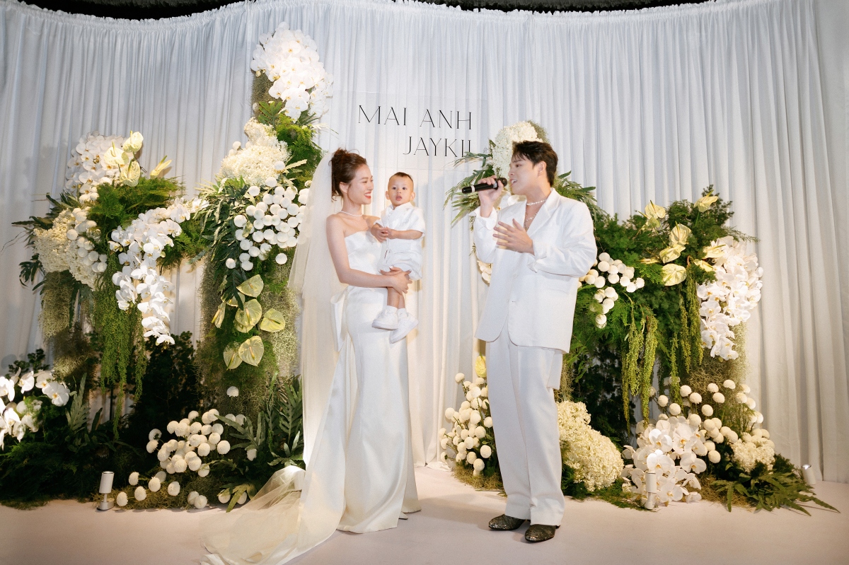 Nhạc sĩ JayKii và người mẫu Mai Anh đẹp ngọt ngào trong ngày cưới - Ảnh 2.