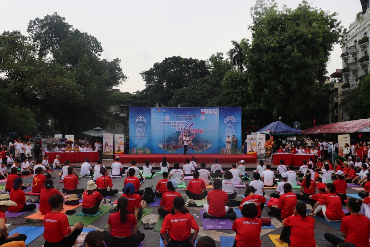 over 1,000 perform yoga in hanoi on international festive day picture 3