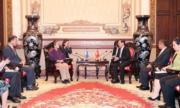 hcm city leader welcomes un under-secretary-general picture 1