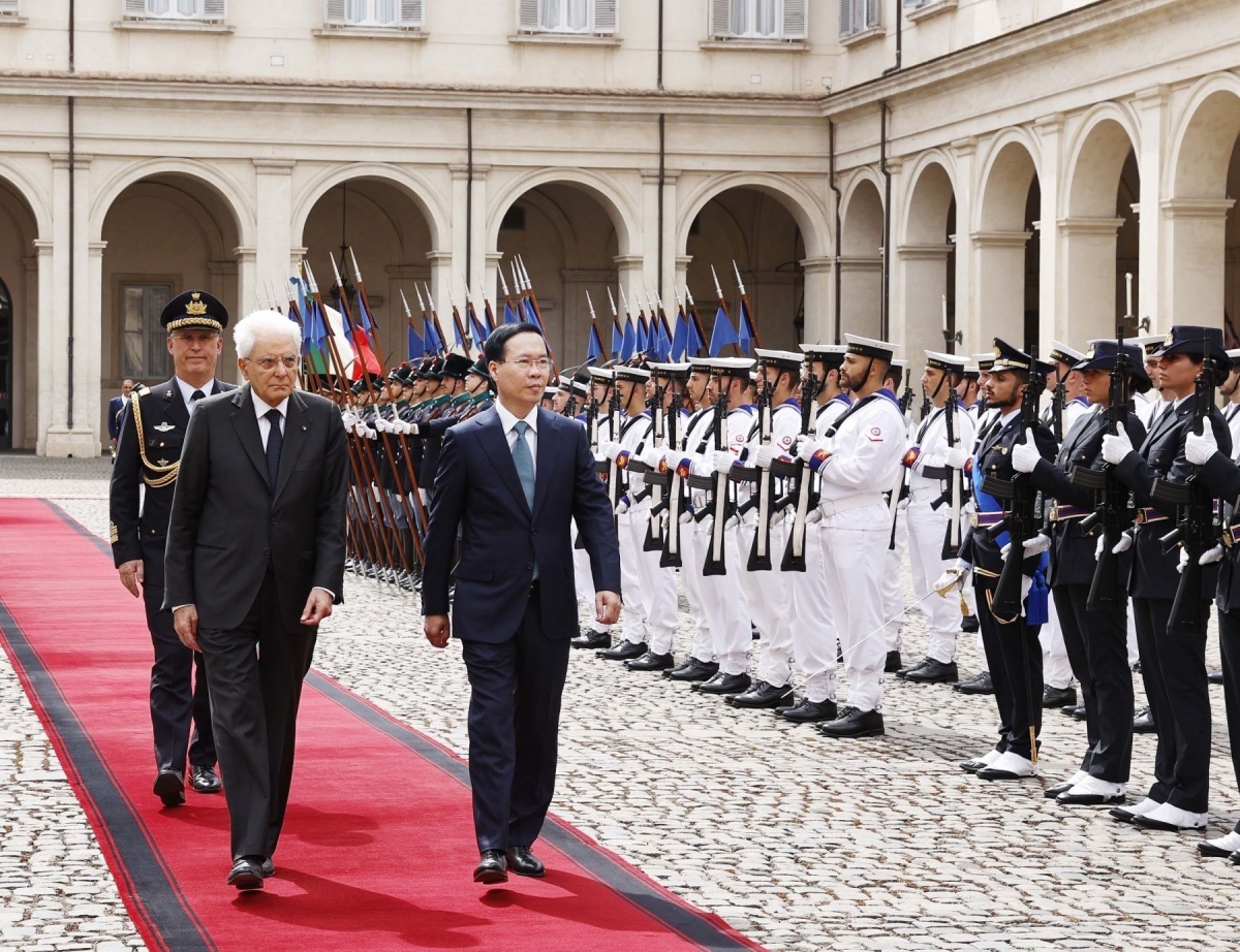 official welcome ceremony held for vietnamese president in rome picture 1
