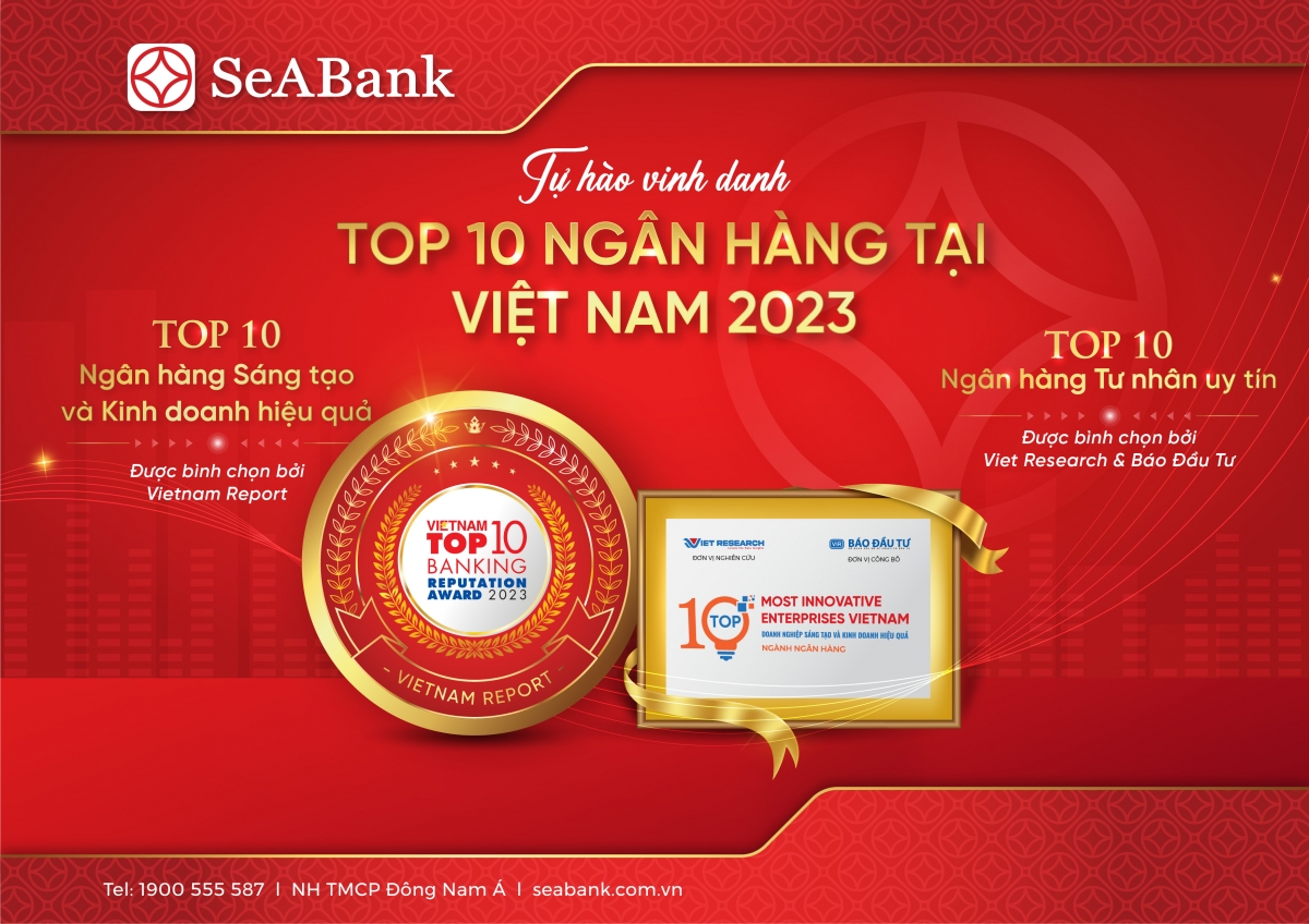 SeABank vinh danh trong Top 10 Ngân hàng sáng tạo và kinh doanh hiệu quả