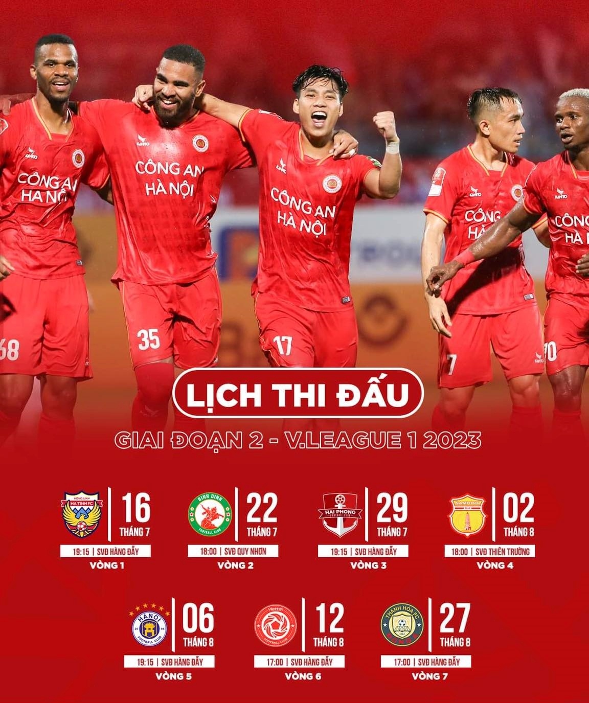 lich thi dau cua clb cahn o giai doan 2 v-league 2023 hinh anh 1