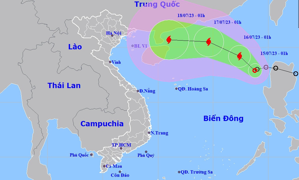 tropical depression enters east sea, heads for northern vietnam picture 1