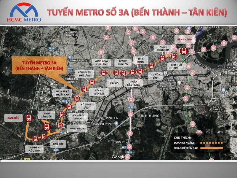 khao sat thuc dia tuyen metro 3a ben thanh - tan kien tai tp.hcm hinh anh 1