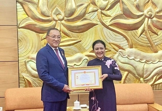 kazakh ambassador awarded friendship insignia picture 1 kazakh ambassador awarded friendship insignia picture 1