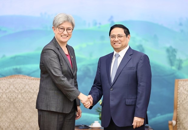 pm pham minh chinh receives visiting australian foreign minister picture 1