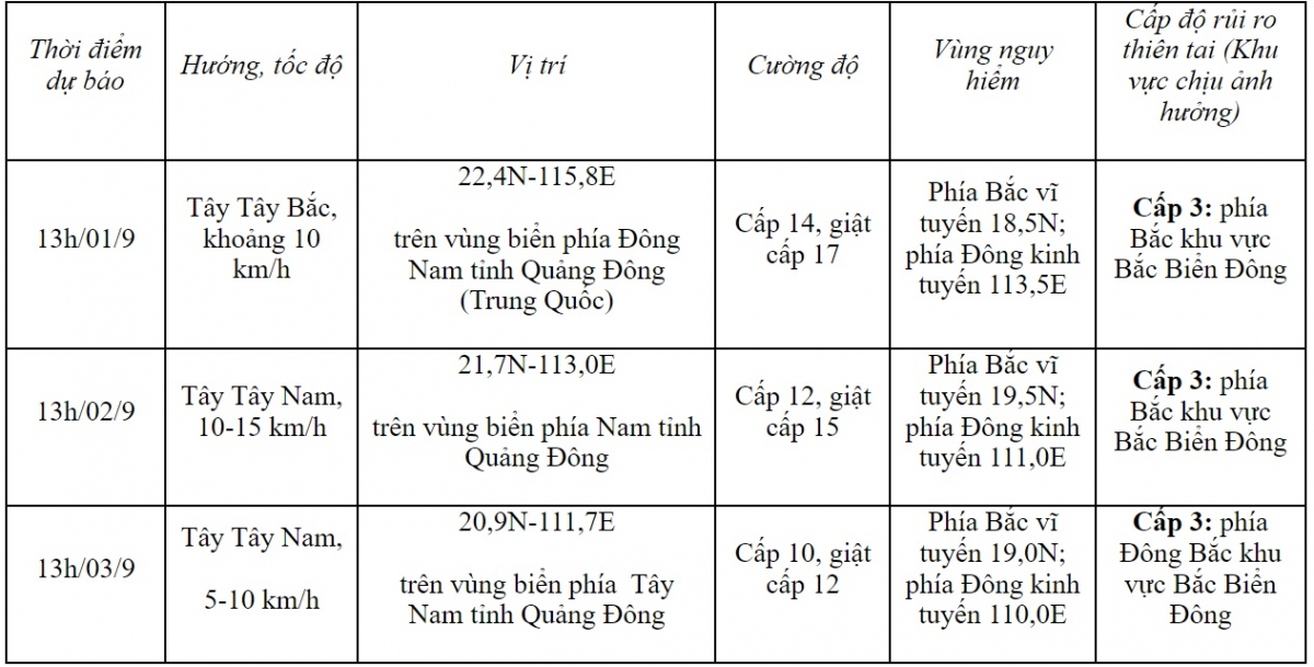 bao so 3 co gio giat tren cap 17, khu vuc bac bien Dong bien dong du doi hinh anh 2