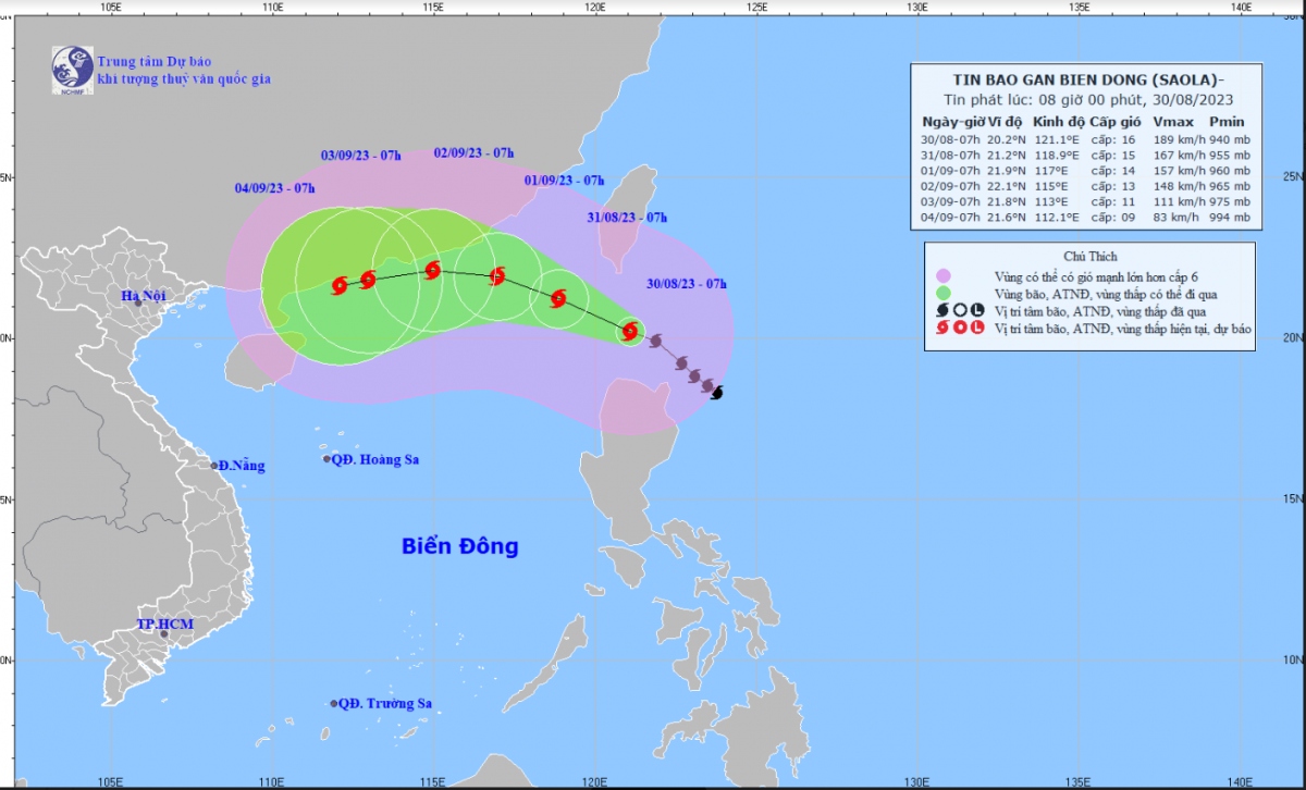 Xuất hiện hiện tượng bão đôi, bão Saola sẽ có diễn biến phức tạp