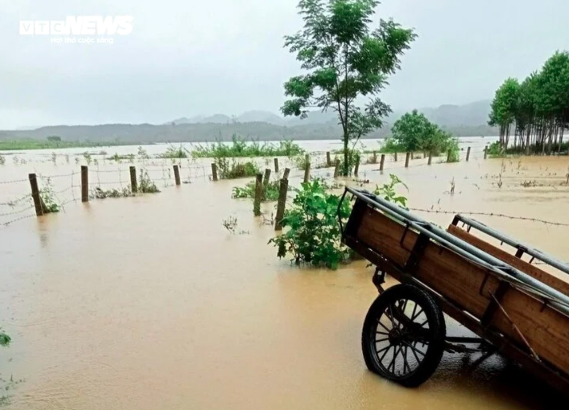 Many localities reported they have received between 100 and 300mm or even 350mm of rain, submerging their major arteries and low-lying areas. (Photo: VTC News)