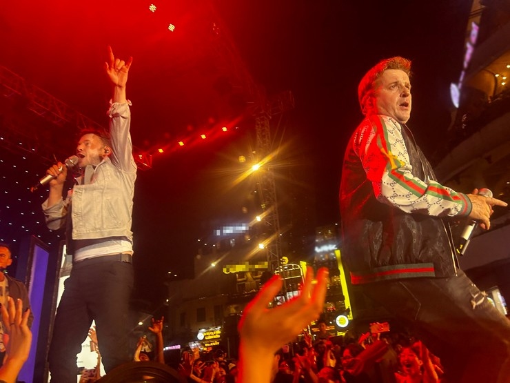 Band 911 entertain spectators at UK Festival 2023 in Hanoi