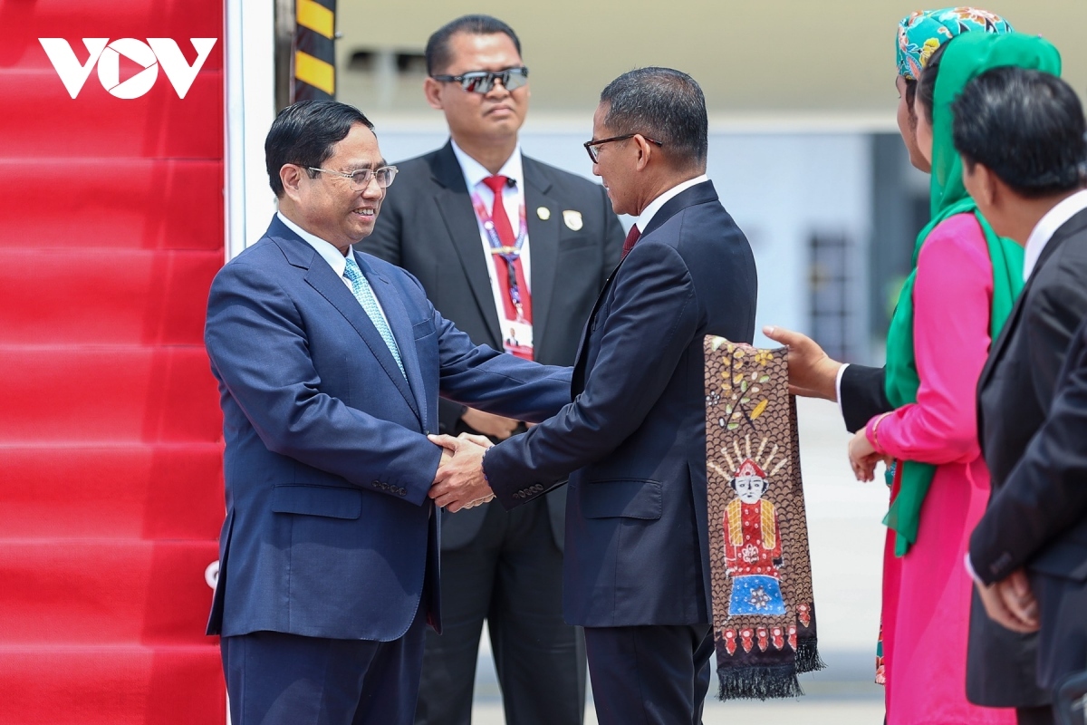Other high-ranking officials of the Ministry of Foreign Affairs of Indonesia, including the director of the Protocol Department, are also present at the airport.
