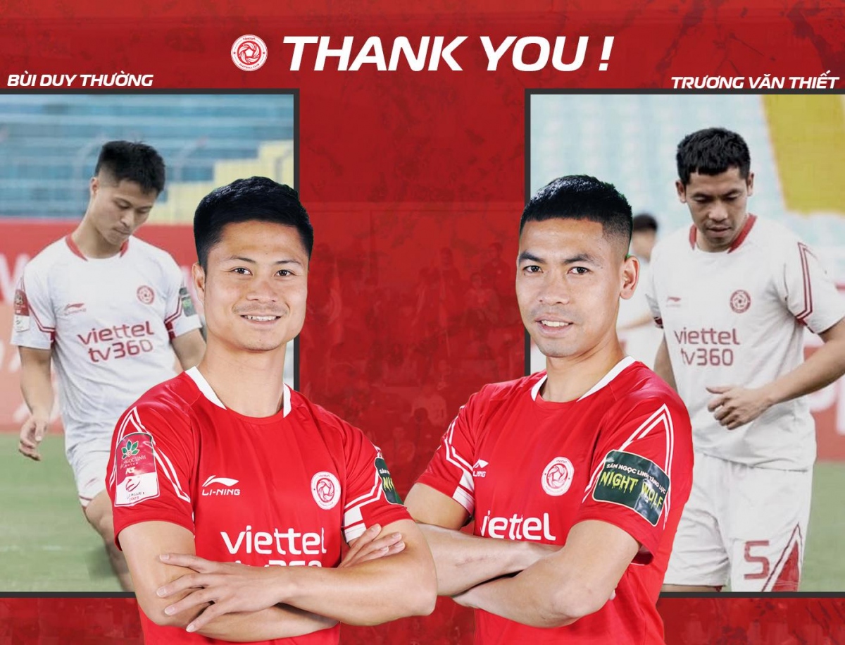 chuyen nhuong v-league viettel fc chia tay 2 cong than hinh anh 1