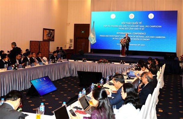 int l conference discusses vietnam-laos-cambodia cooperation in digital economy picture 1