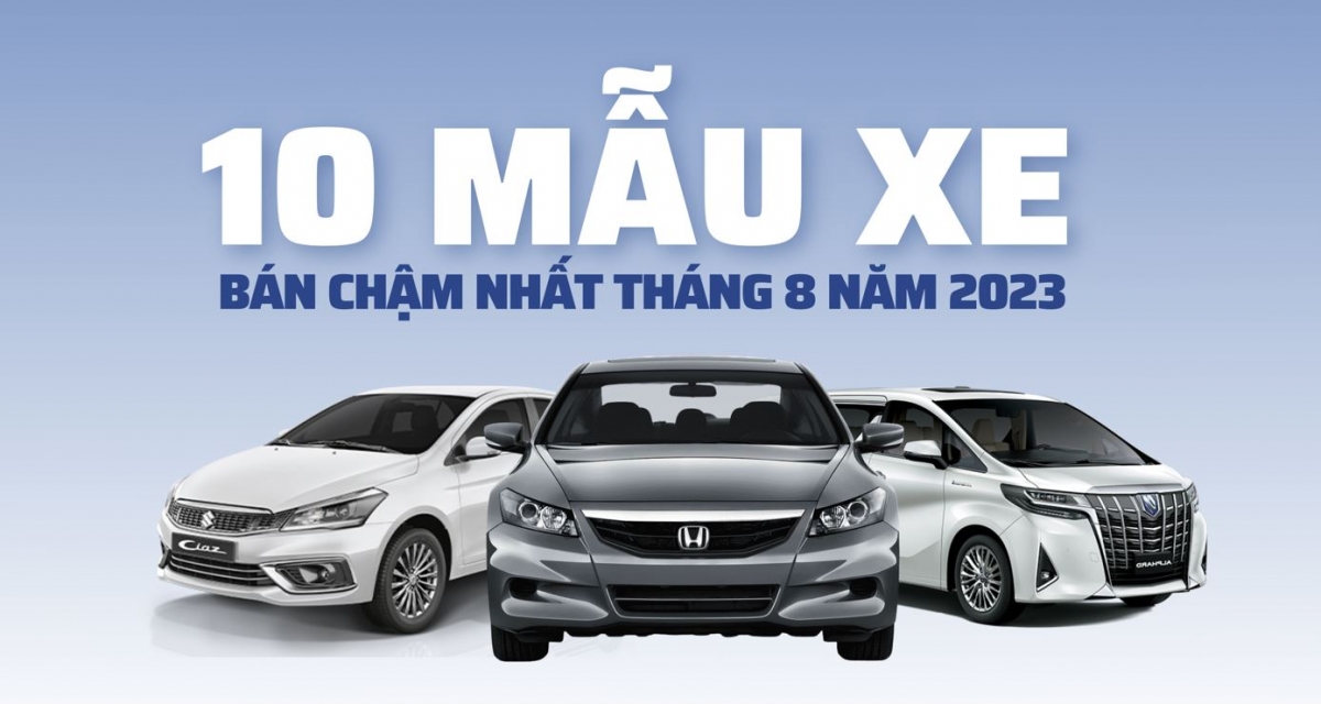 Top 10 mẫu xe bán chậm nhất tháng 8: Toàn bộ đều là xe thương hiệu Nhật