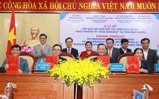 samsung hope school to be built in binh phuoc province picture 1