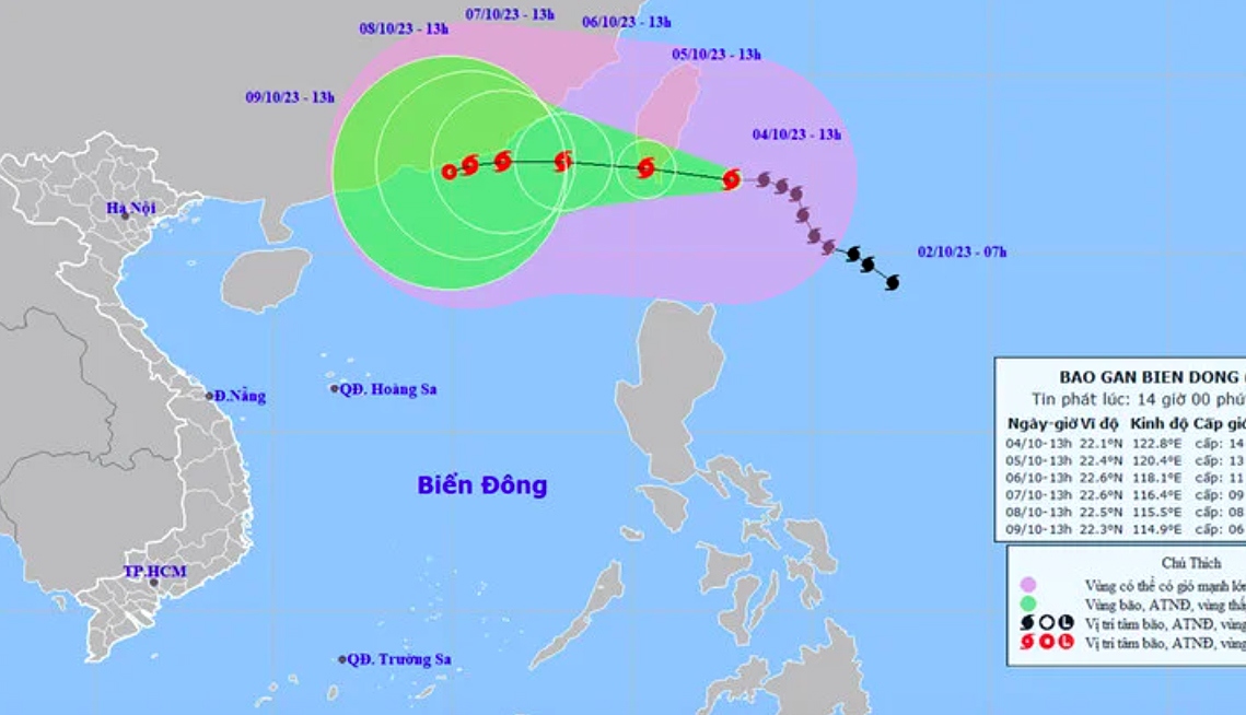 typhoon koinu unlikely to affect vietnam s mainland picture 1
