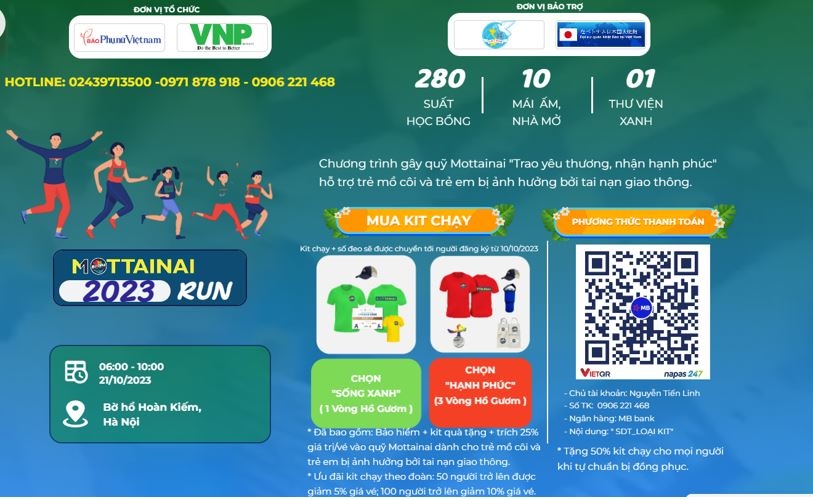 mottainai run 2023 gay quy ho tro 280 tre mo coi, tre em bi anh huong boi tai nan gt hinh anh 2