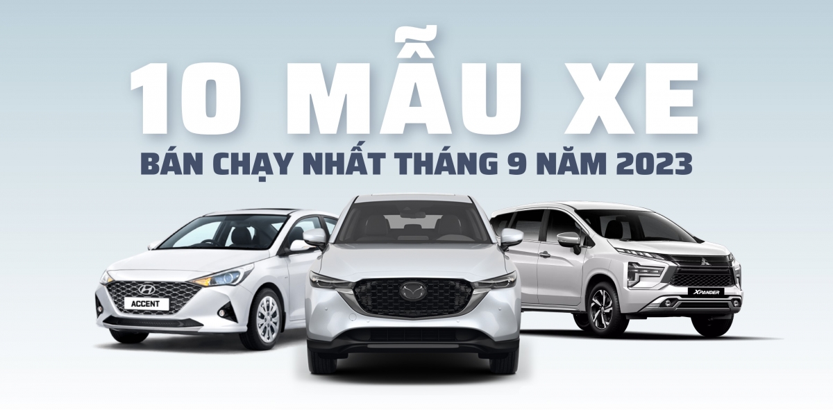 Top 10 mẫu xe bán chạy nhất tháng 9: Mazda CX-5 tiếp tục dẫn đầu