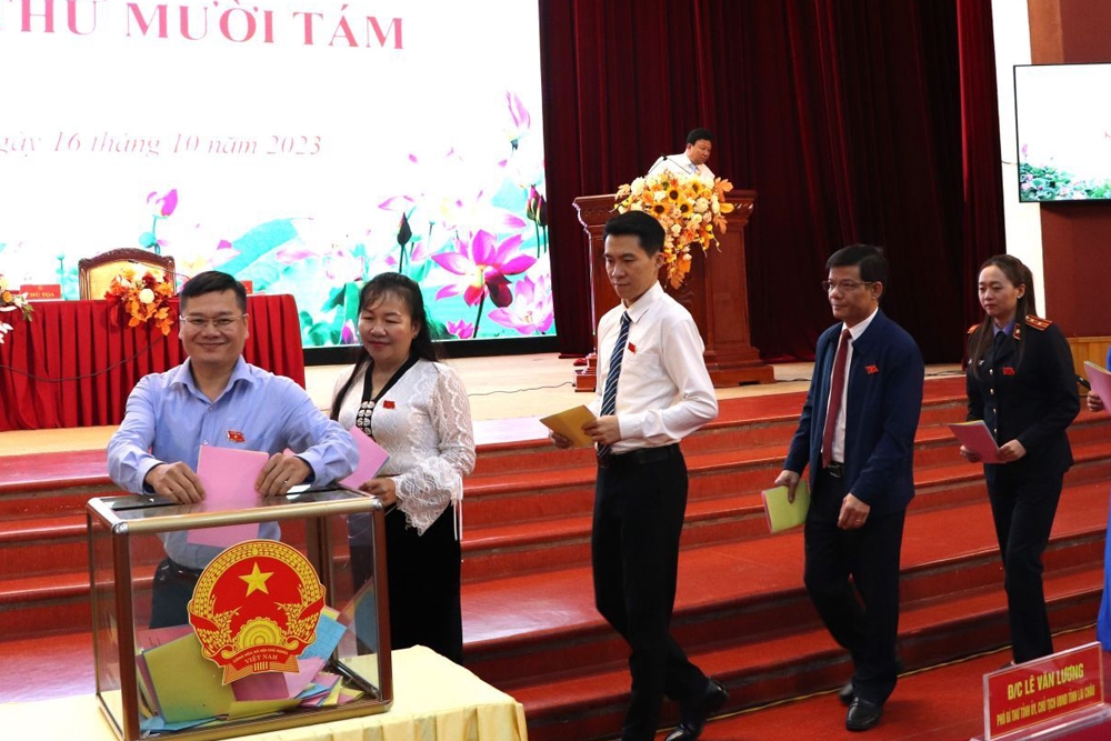 Lai Châu lấy phiếu tín nhiệm đối với người giữ chức vụ do HĐND bầu