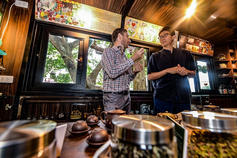 sipping tea inside old-style streetcar in vietnamese capital picture 7