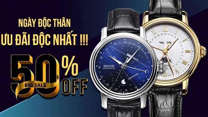 Ngày độc thân 11/11 - Sale độc nhất siêu giảm giá tại Đăng Quang Watch