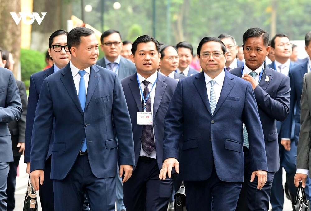 cambodian pm hun manet warmly welcomed in hanoi on his first vietnam visit picture 8
