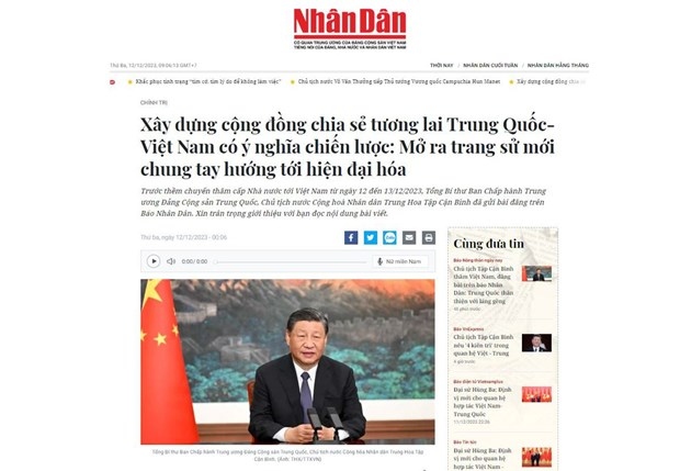 chinese leader s article sketches out vietnam-china cooperation orientations picture 1