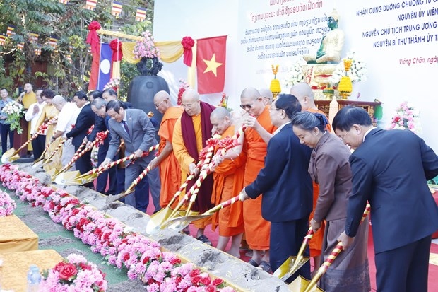 work starts on upgrade of vietnamese pagoda in vientiane picture 1