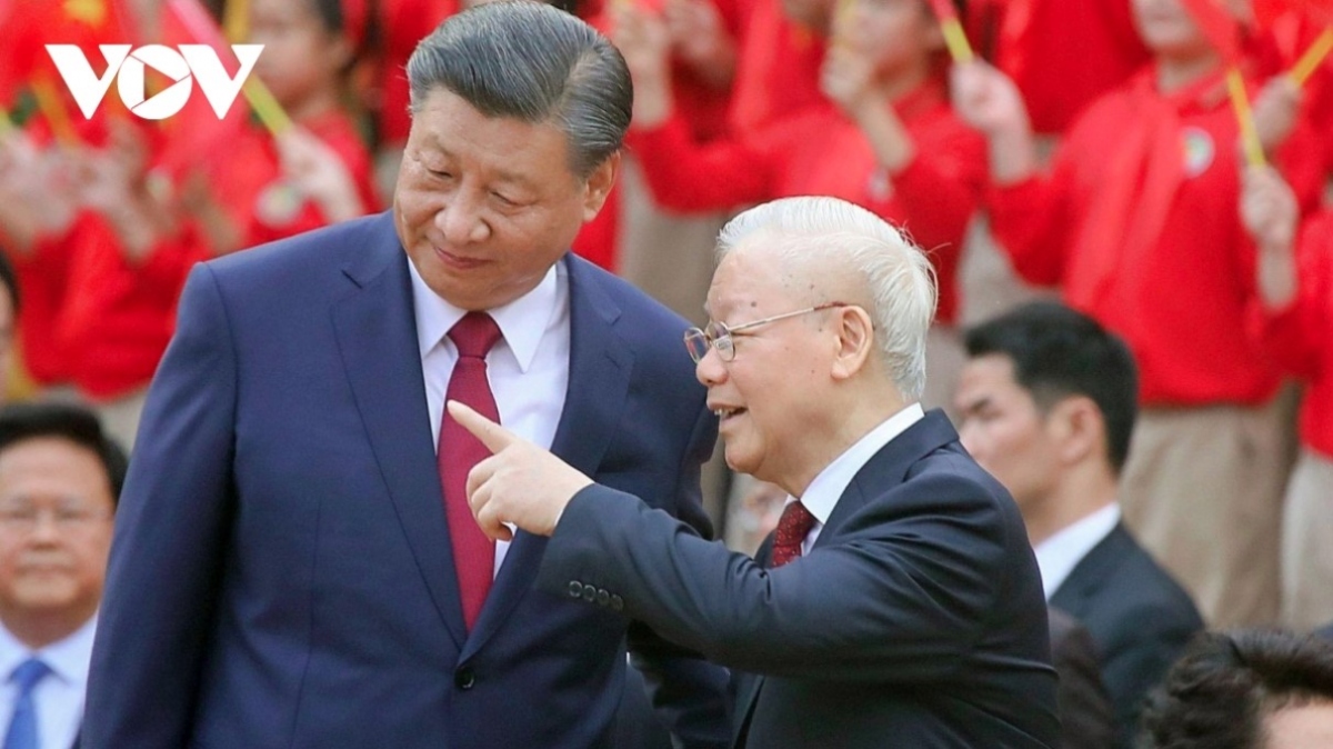 vietnamese party chief hosts welcome ceremony for top chinese leader picture 10
