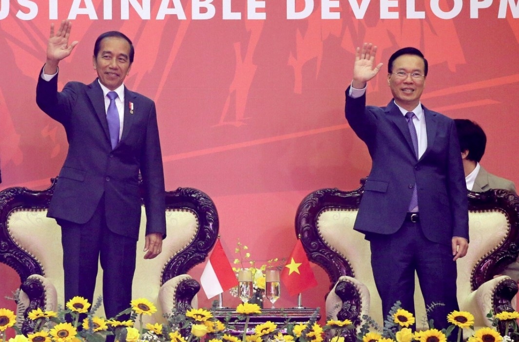 president thuong and indonesian counterpart enjoy martial art performances picture 2 president thuong and indonesian counterpart enjoy martial art performances picture 2