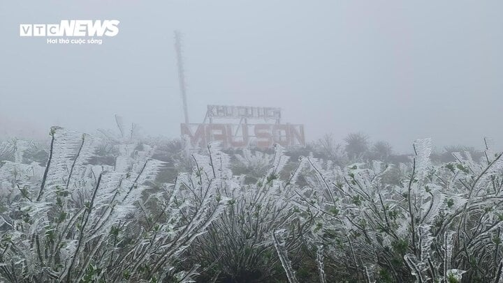 mau son peak covered in frost as temperatures sink to -1.1 degrees celsius picture 1