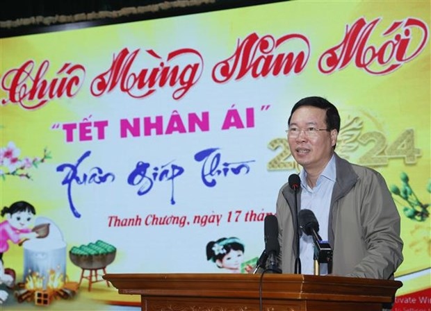 president pays pre-tet visit, extends wishes to nghe an province picture 1