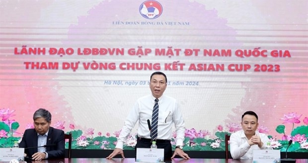 vff chairman encourages vietnamese team for 2023 asian cup finals picture 1 vff chairman encourages vietnamese team for 2023 asian cup finals picture 1