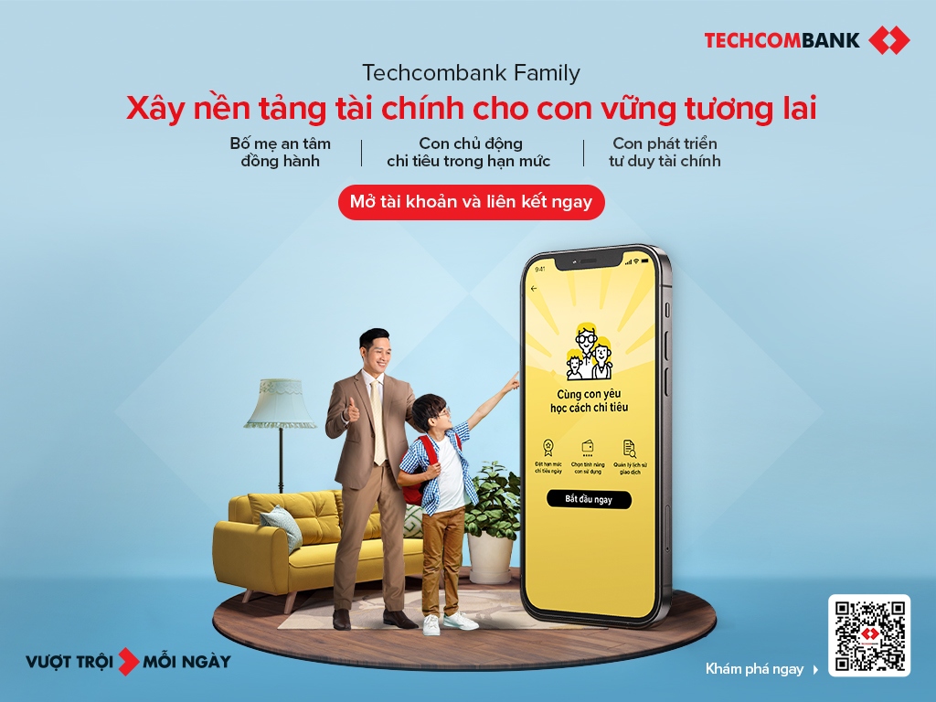 techcombank family giup cha me dong hanh tai chinh cung con hinh anh 1