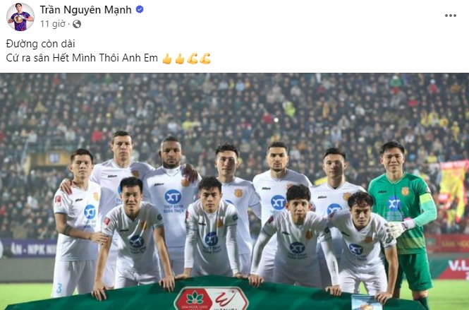 dan cau thu nam Dinh bung no tren mang xa hoi sau tran thang ha noi fc hinh anh 3