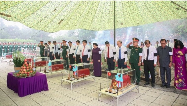 tay ninh reburies martyrs remains repatriated from cambodia picture 1