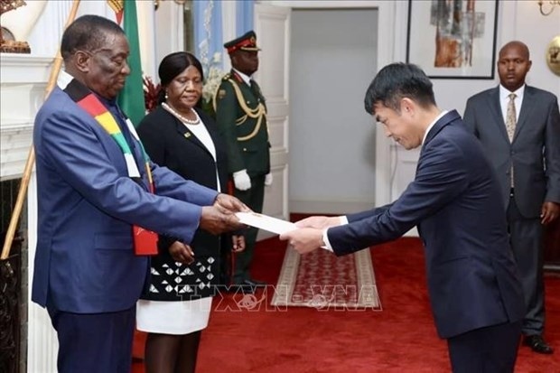 vietnamese ambassador presents letter of credence to zimbabwean president picture 1