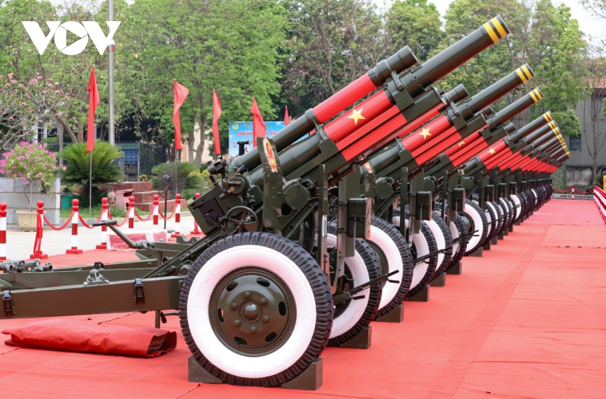 close-up of artillery for grand ceremony of dien bien phu victory picture 1