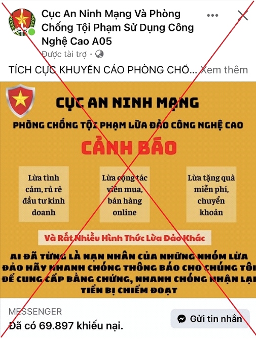 Cảnh giác thủ đoạn giả danh Cục An ninh mạng hỗ trợ lấy lại tiền lừa đảo