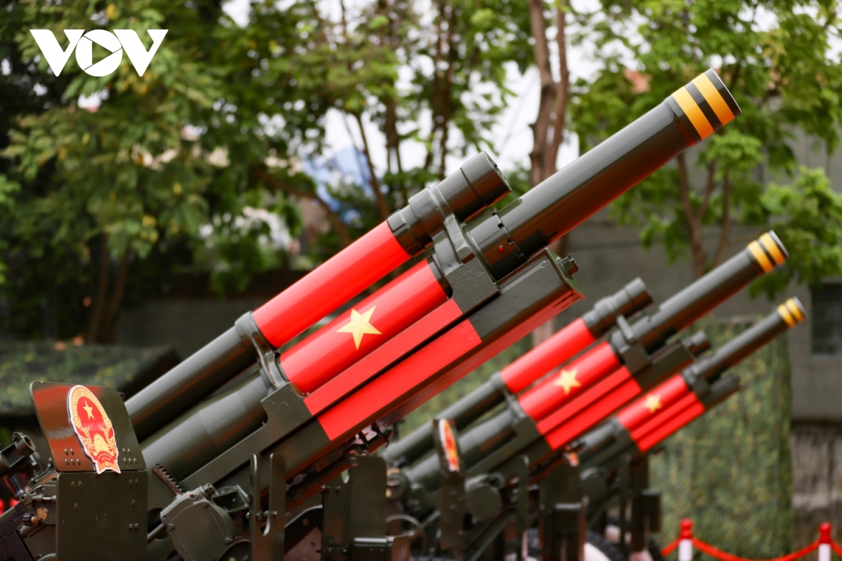 close-up of artillery for grand ceremony of dien bien phu victory picture 5