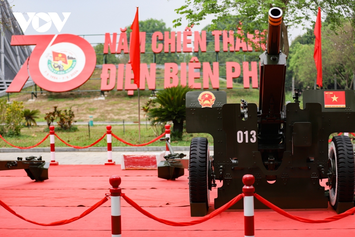 close-up of artillery for grand ceremony of dien bien phu victory picture 7