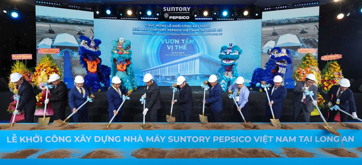 construction on suntory pepsico s largest factory in asia begins picture 1