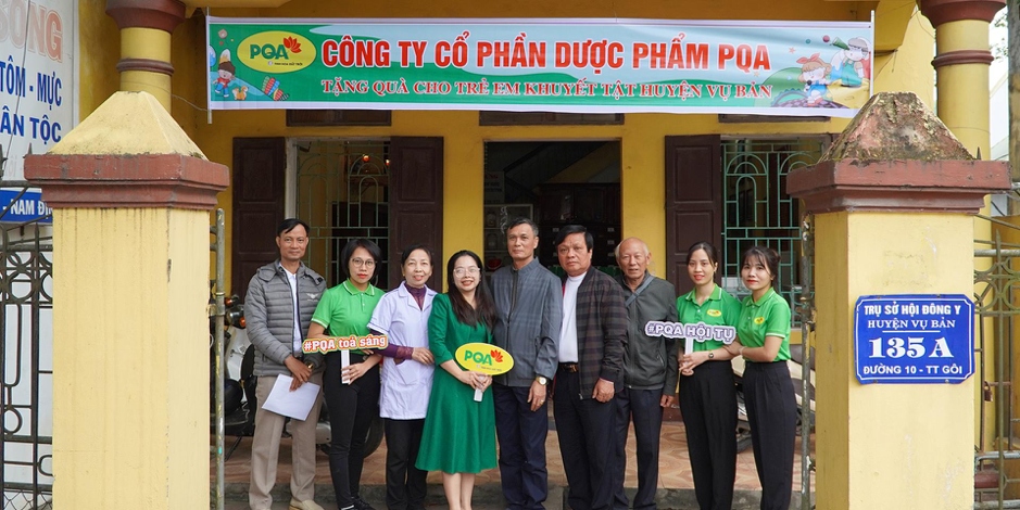 Dược phẩm PQA lan tỏa yêu thương từ các hoạt động thiện nguyện