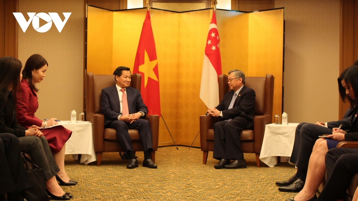 deputy pm meets cambodian, singaporean counterparts in tokyo picture 2