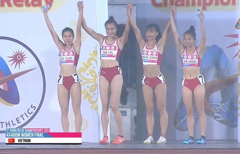 vietnamese athletes win gold medal at 2024 asian relay championship picture 1