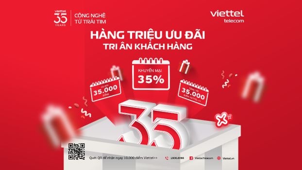 Viettel tung loạt ưu đãi viễn thông nhân dịp kỷ niệm 35 năm thành lập