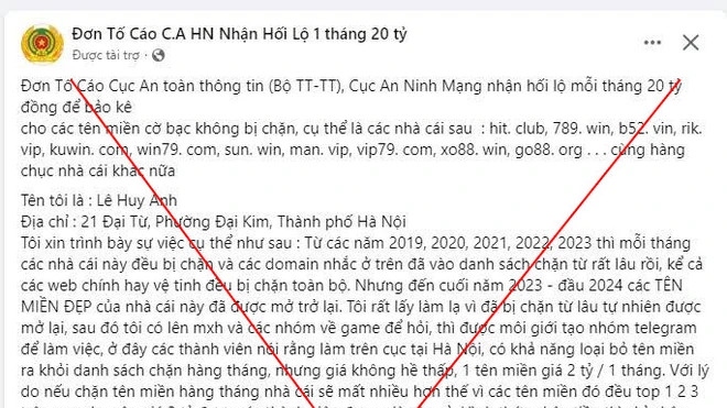 Cảnh giác trước tin giả về công tác phòng chống tội phạm đánh bạc qua mạng