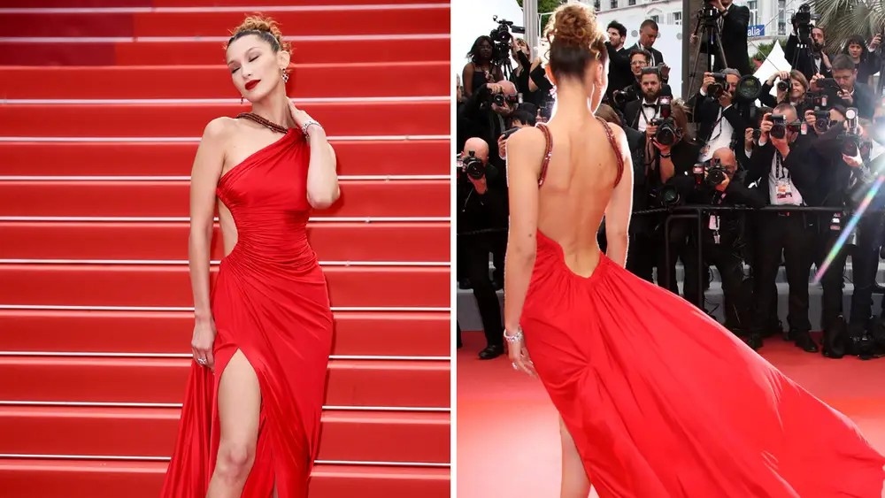 Thời trang thảm đỏ Cannes gây chú ý của siêu mẫu Bella Hadid