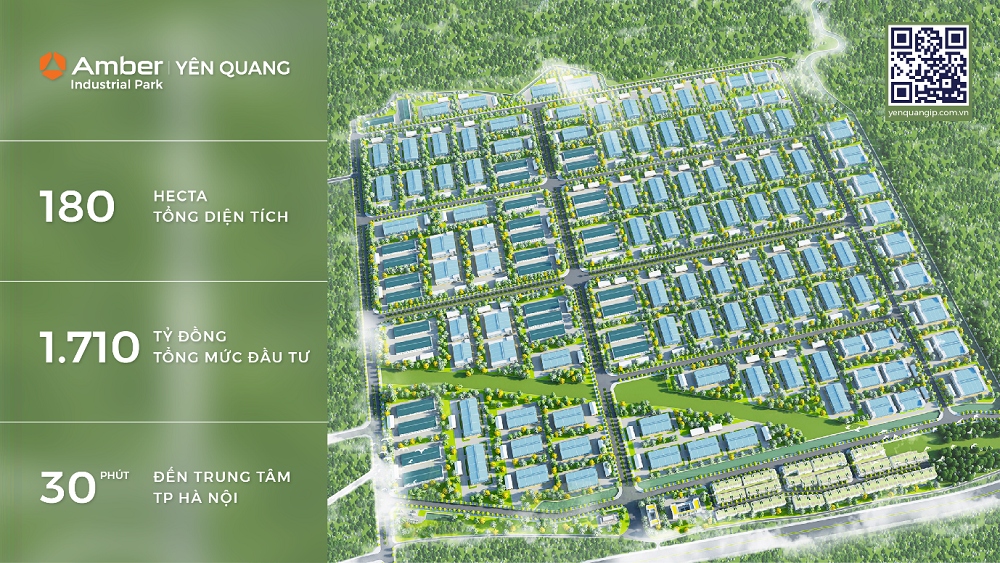 KCN AMBER YÊN QUANG - Điểm đến đầu tư hấp dẫn cách Hà Nội chỉ 30 phút di chuyển