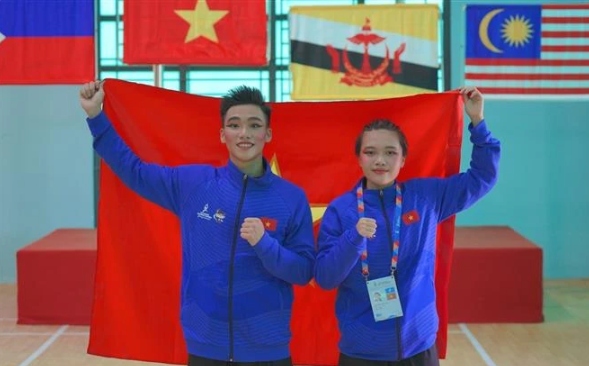 vietnamese athletes win first two pencak silat golds at 13th asean school games picture 1